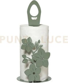 Porta rotolo da cucina fior di loto verde salvia