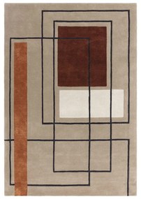 Tappeto in lana color beige e mattone 200x290 cm Reef - Asiatic Carpets