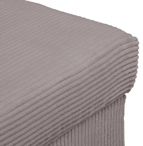 Divano angolare in velluto a coste grigio (angolo sinistro) Ariella - Ropez