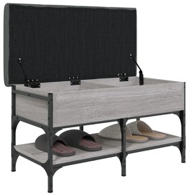 Panca Porta Scarpe Grigio Sonoma 82x42x45 cm Legno Multistrato