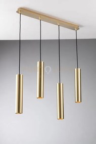 Lampadario a sospensione fluke tonda oro 4 luci attacco gu10 68x7x2...