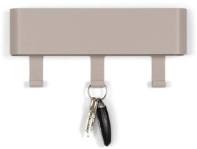 Appendiabiti da parete in metallo grigio-beige con mensola Dax Play - Spinder Design