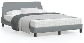 Giroletto Senza Materasso Grigio Chiaro 140x200 Cm Tessuto /