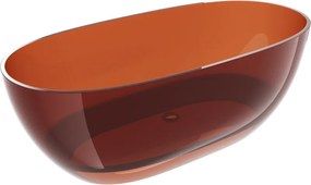 Mexen Pure earth vasca da bagno trasparente freestanding 170 x 80 cm, tappo cromato - 58071708005