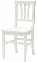 set 2 sedie legno bianco shabby chic seduta legno