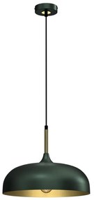 Lampadario su corda LINCOLN 1xE27/60W/230V d. 35 cm verde