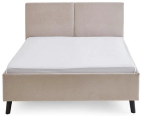 Letto matrimoniale imbottito beige con rete inclusa 140x200 cm Piano – Meise Möbel
