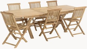 Set da giardino in legno di teak Fun, set da 7