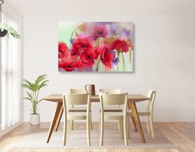 Quadro su tela – Splendidi papaveri disegnati