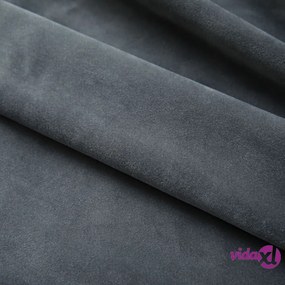 vidaXL Tenda Oscurante con Ganci in Velluto Antracite 290x245 cm