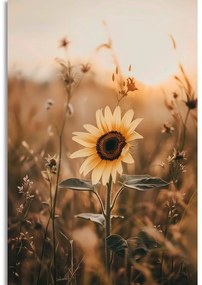 Quadro su tela – Girasoli al tramonto