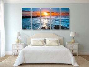 Quadri 5 pezzi – Tramonto romantico