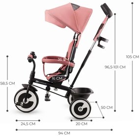 KINDERKRAFT - Triciclo per bambini ASTON Rosa rosa