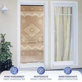 Tenda di colore naturale in bambù per porte 90x200 cm Rhombus – Maximex
