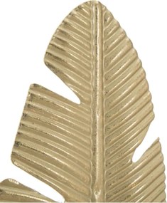 Scultura Foglia Con Porta Candela Glam Cm 10X10X34