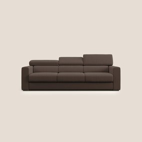 Dylan divano a 3 sedute con pouf estraibile poggiapiedi in tessuto simil cotone impermeabile T13
