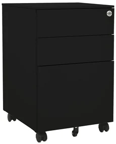 Schedario Mobile Nero 39x45x60 Cm İn Acciaio /
