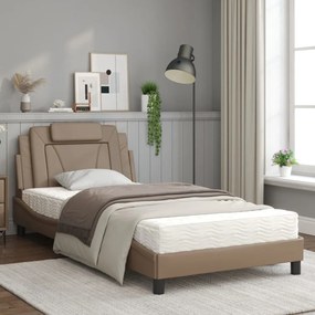 Letto con materasso cappuccino 100x200cm similpelle