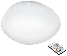 Plafoniera LED moderno Sileras - A, bianco Ø 60 cm, luce calda dimmerabile EGLO