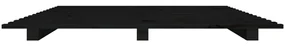 Giroletto nero 135x190 cm legno massello di pino