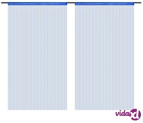 vidaXL Tende a Filo 2 pz 100x250 cm Blu