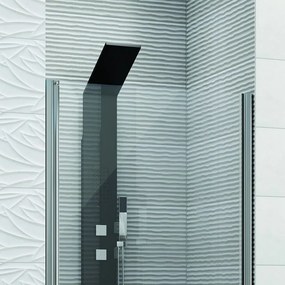 Porta battente doccia nicchia 80cm vetro trasparente 6mm KS2800N - KAMALU