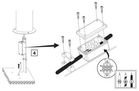 Lampada da esterno RINO 1xE27/12W/230V IP54 74 cm nero