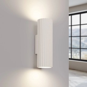 SOLLUX LIGHTING Applique in carbonio, beige, altezza 20 cm, alluminio, a 2 luci.