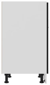 Armadio con Cassetto Nero 60x46x81,5 cm in Truciolato
