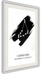 Poster  Zodiac: Capricorn I  Cornice Quadri Cornice nera con pass-partout, Larghezza x Altezza Home decor 40x60