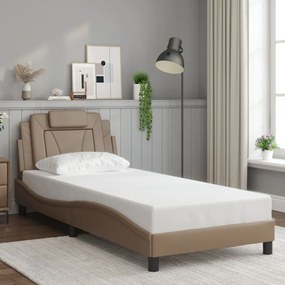 Giroletto Con Testiera Cappuccino 90x200 Cm İn Similpelle /
