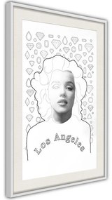 Poster  Marilyn in Los Angeles  Cornice Quadri Cornice nera con pass-partout, Larghezza x Altezza Home decor 30x45