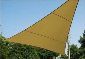 Tenda Vela Ombreggiante Triangolare 5x5x5 m Beige in Poliestere