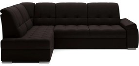 Divano angolare marrone allungabile/con contenitore (con penisola a sinistra/a L) Sado – ELTAP