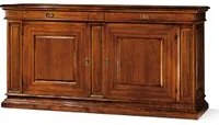 Madia credenza in legno 2 porte 2 tinta noce l.205 p.57 h.113