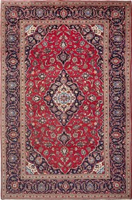 Kashan Tappeto 290x190 Rosso (Iran) Annodato A Mano