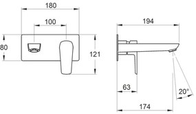 Novaservis - Rubinetto per lavabo da incasso METALIA ECO opaco nero