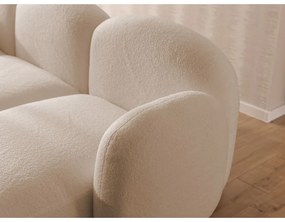 Divano angolare marrone chiaro (a U) con rivestimento in bouclé Orbit – Ropez