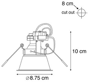 Faretto da incasso Smart bianco con WiFi GU10 regolabile - Alloy