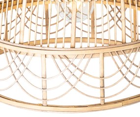 Lampada a sospensione orientale in rattan 49 cm - Michelle