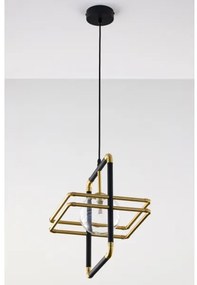 Jupiter 2028 - Lampadario a sospensione con filo FIORI 1xG9/10W/230V nero/oro/limpido