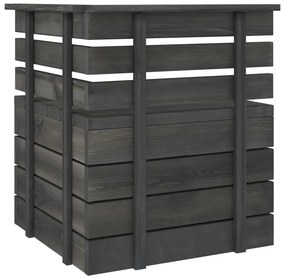 Set Divani da Giardino su Pallet 5 pz Legno Pino Grigio Scuro