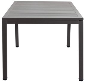 OMEN - set tavolo in alluminio cm 150 x 90 x 74 h con 6 poltrone Aulus