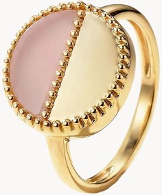 Anello placcato oro con pietre preziose Blaise