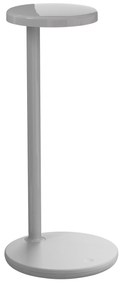 Flos Oblique Qi Lampada Da Tavolo h.35 cm professionale a luce diretta con base ricarica Wireless Grigio Lucido