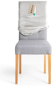 Set di coprisedia grigio chiaro con rivestimento elastico per sedie 4 pz 48 cm Sento – Restilo