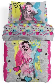 Trapunta Singolo Violetta pop Cartoons, in cotone CALEFFI
