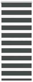 Tenda A Rullo Zebra Nero Larghezza Tessuto 50,9 Cm Poliestere /