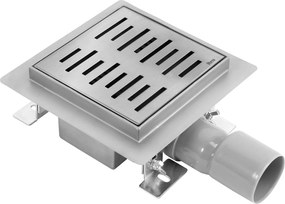 Scarico lineare REA LINE 150x150 Nickel Brush