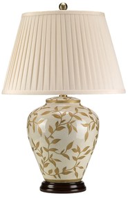 Lampada Da Scrivania Contemporanea Leaves Brown Gold Porcellana Oro 1 Luce E27